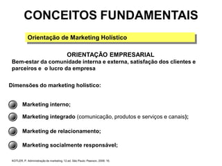 CONCEITOS FUNDAMENTAIS
             Orientação de Marketing Holístico

                                           ORIENTAÇ...