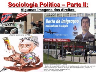 9
Sociologia Política – Parte II:Sociologia Política – Parte II:
Algumas imagens das direitas:Algumas imagens das direitas:
 