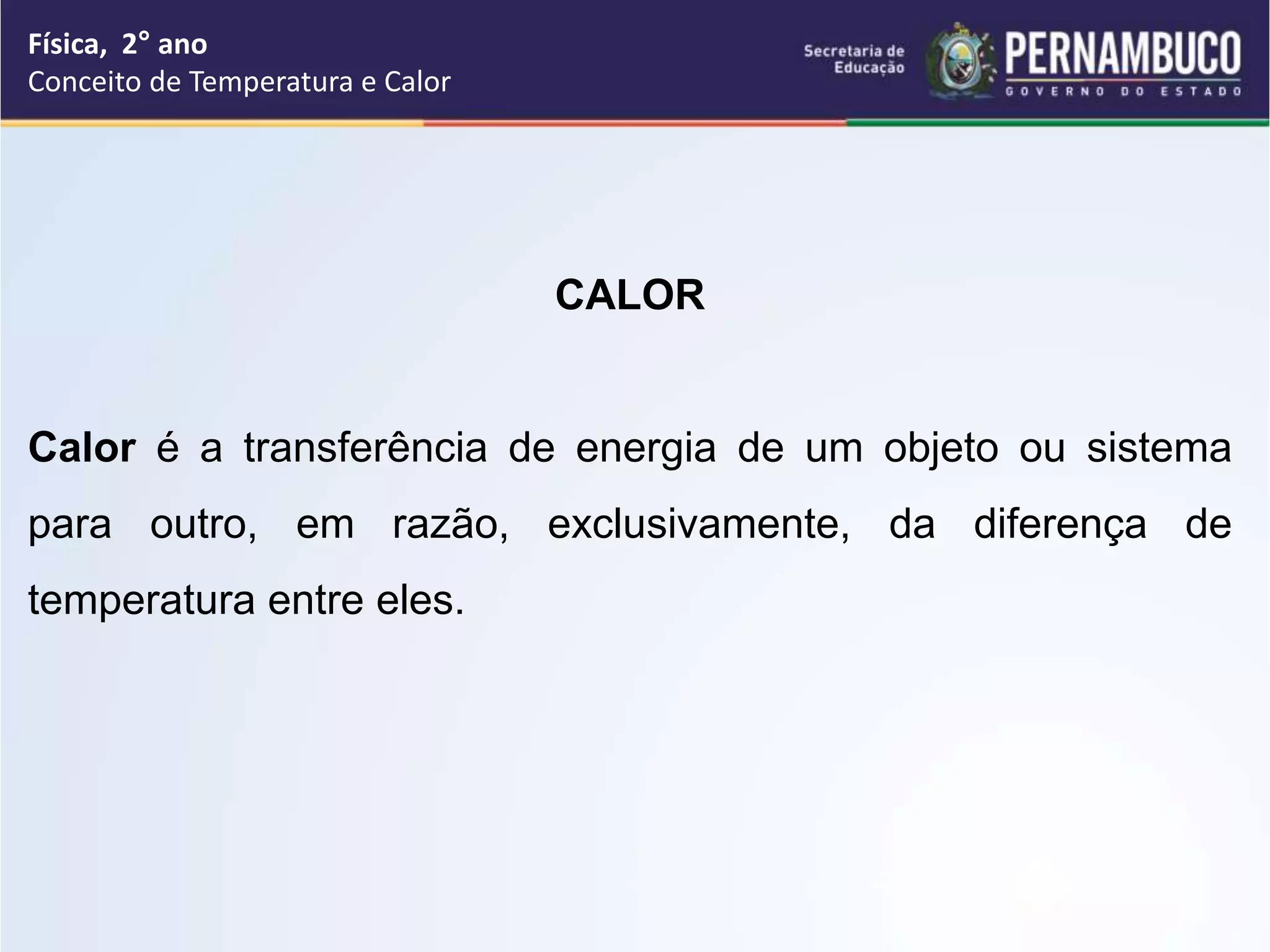 Conceitos de temperatura e calor | PPT | Physics | Science