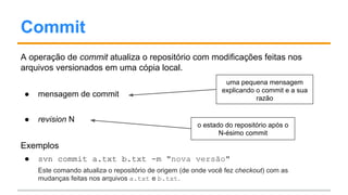Conceitos e exemplos em versionamento de código | PDF