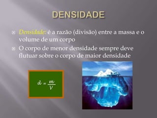 CLASSIFICAÇÃO DAS SUBSTÂNCIASSubstância simples: formada por um único tipo de elemento químico  ex: O2, H2substância composta: formada por dois ou mais elementos químicos diferentes ex: H2O, CO2Alotropia: ocorre quando o mesmo tipo de elemento químico pode formar substâncias simples diferentes ex: O2  e  O3 ,CgrafiteCdiamanteSubstância pura: possui pontos de fusão e ebulição a temperatura constante.