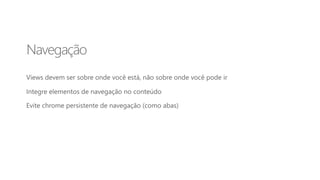 Conceitos interfaces modernas