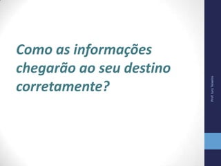 Como as informações
chegarão ao seu destino
corretamente?
Prof.IuryTeixeira
 