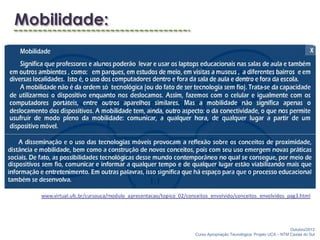 Outubro/2012
Curso Apropriação Tecnológica: Projeto UCA – NTM Caxias do Sul
 