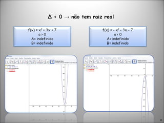 Conceituando função quadrática através do geogebra