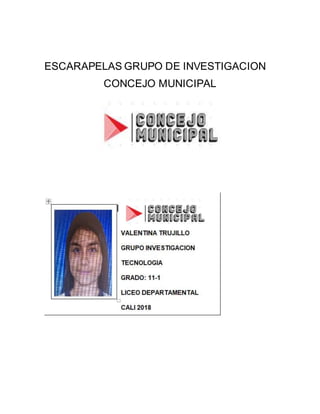 ESCARAPELAS GRUPO DE INVESTIGACION
CONCEJO MUNICIPAL
 