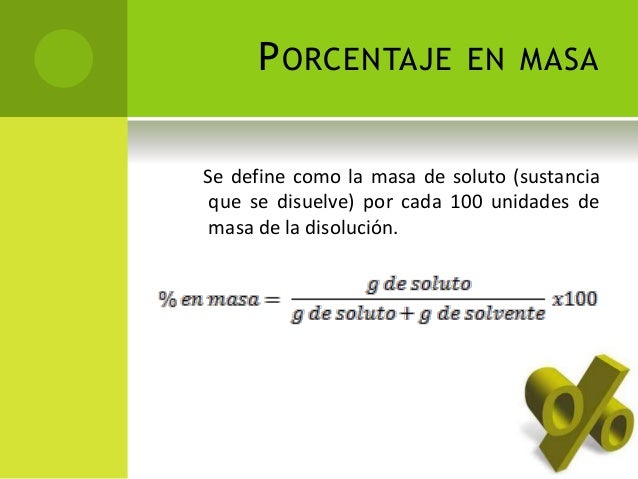 Concentración de una solución