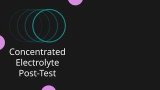Concentrated
Electrolyte
Post-Test
Institution:
Location:
Name of Degree / Major or Minor:
Graduation Year:
Relevant Honors or Awards:
Institution:
Location:
Name of Degree / Major or Minor:
Graduation Year:
Relevant Honors or Awards:
Institution:
Location:
Name of Degree / Major or Minor:
Graduation Year:
Relevant Honors or Awards:
 