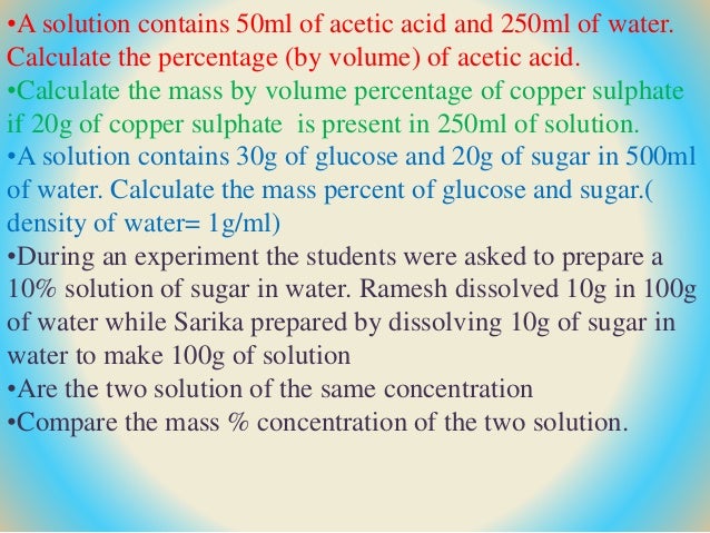 Concentration Of Solution