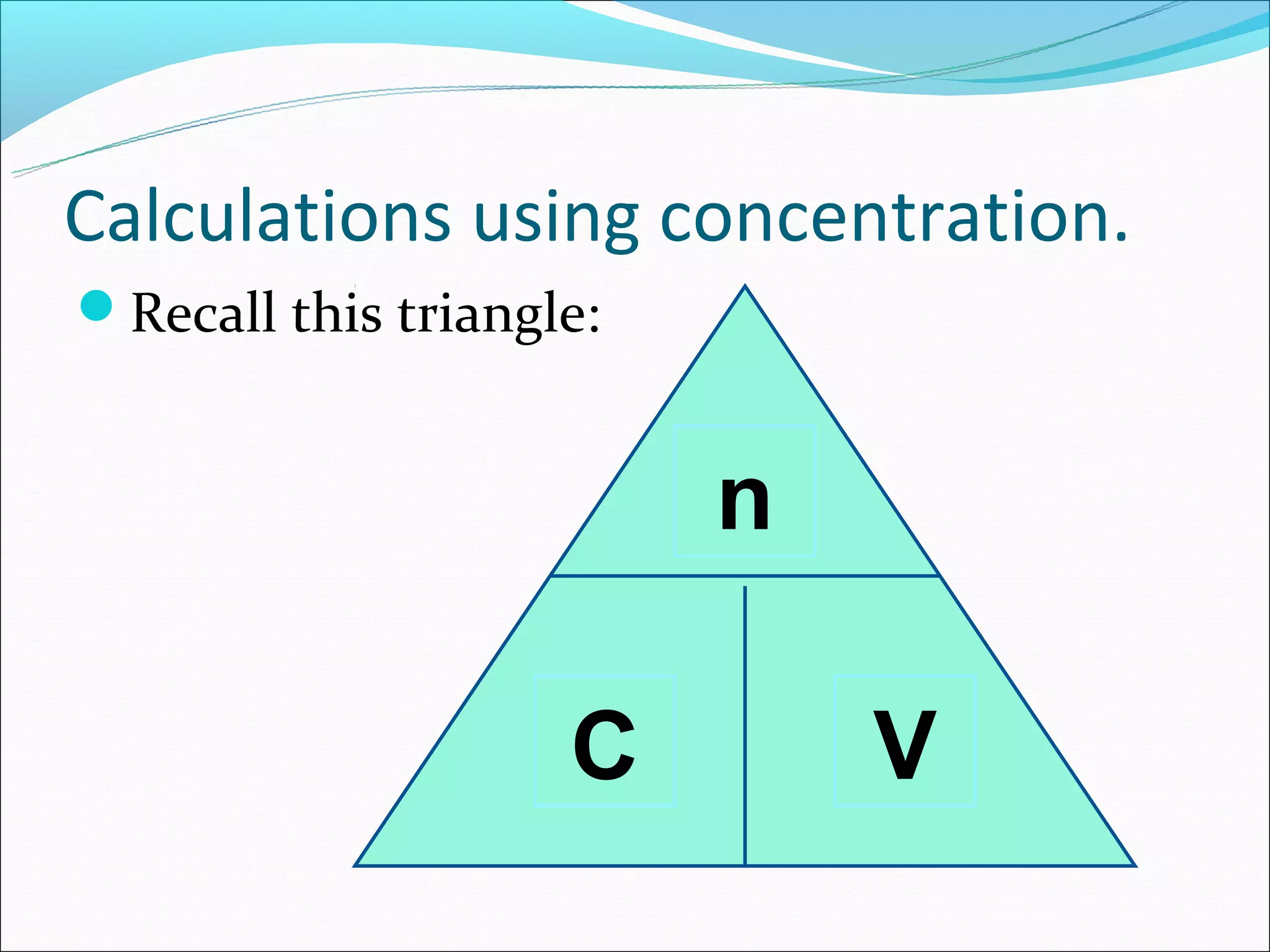 Moles and concentration of solutions | PPT | Chemistry | Science