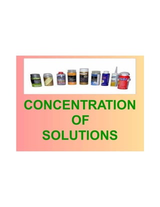 Concentration of solutions