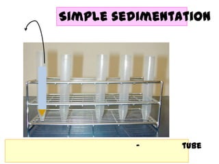 Simple sedimentation

-

tube

 