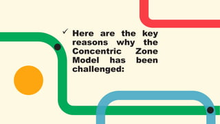  Here are the key
reasons why the
Concentric Zone
Model has been
challenged:
 
