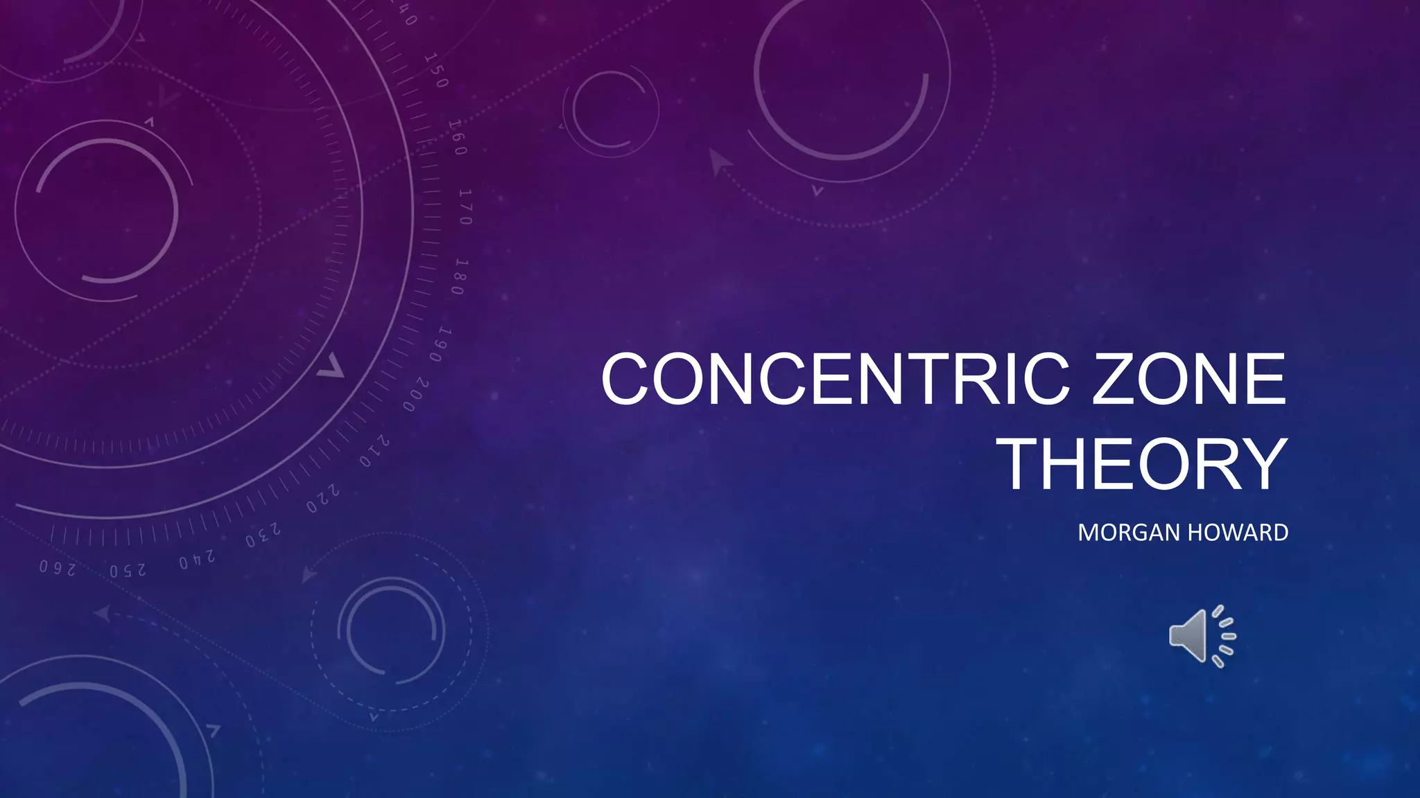 CONCENTRIC ZONE
THEORY
MORGAN HOWARD
 