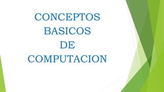 CONCEPTOS
BASICOS
DE
COMPUTACION
 