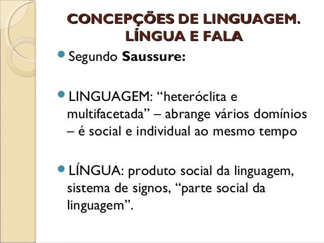Os Conceitos De Língua, Linguagem E Fala De Saussure – VIKYR