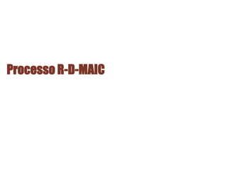 Processo R-D-MAIC
 