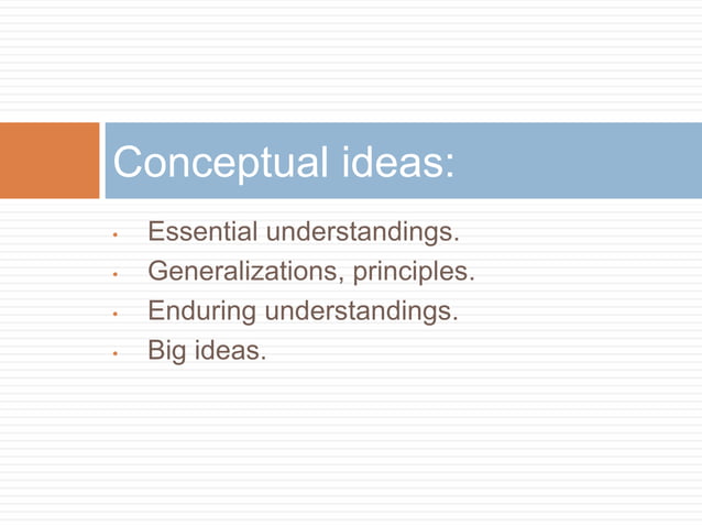 Concept based curriculum and instruction | PPTX | Education