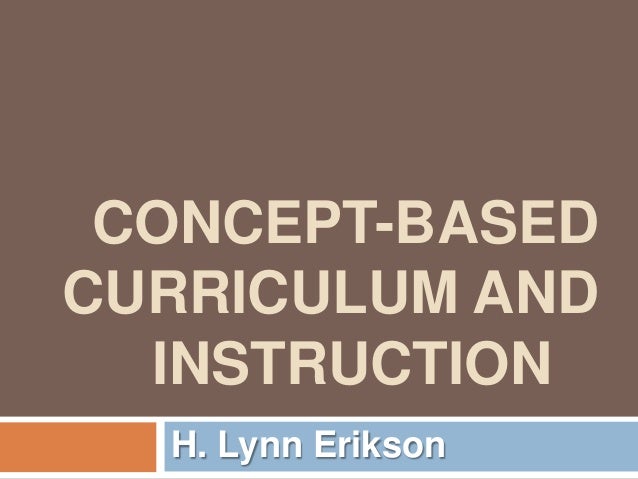 concept based curriculum and instruction