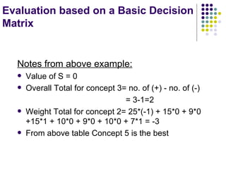 Concept Evaluation And Selection | PPT