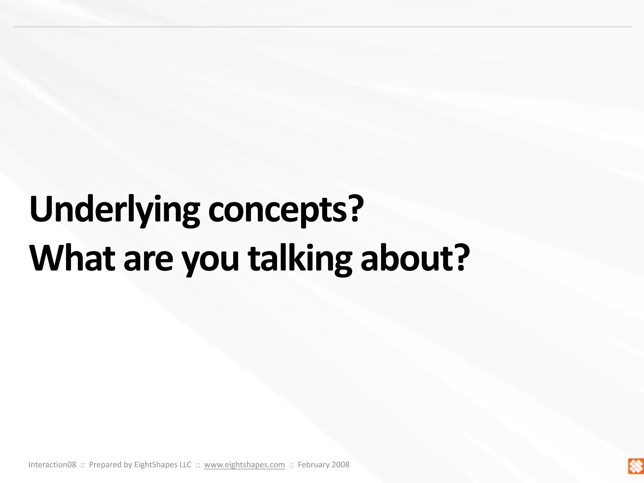 Concept Models ~ Interaction08