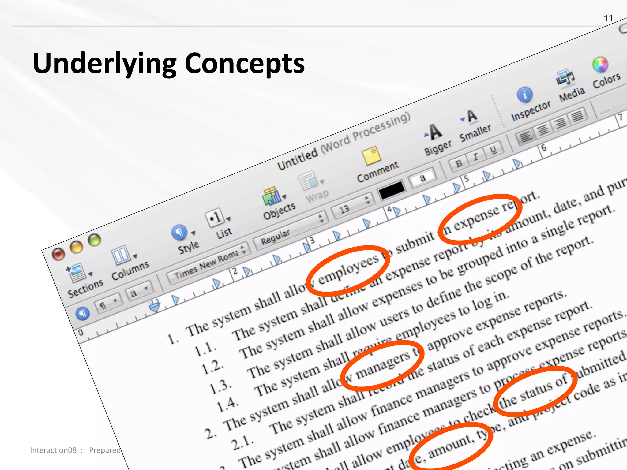 Concept Models ~ Interaction08
