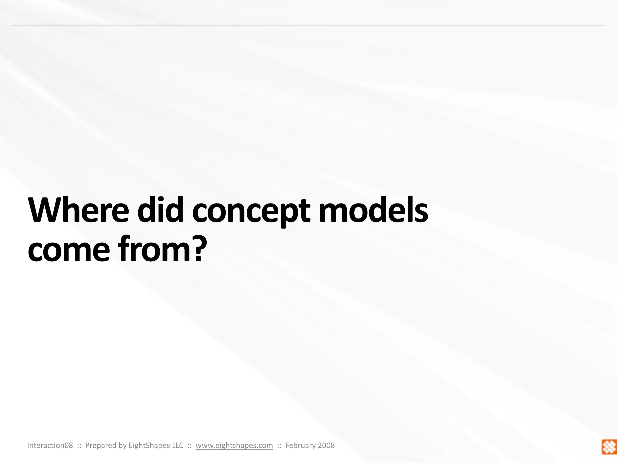 Concept Models ~ Interaction08