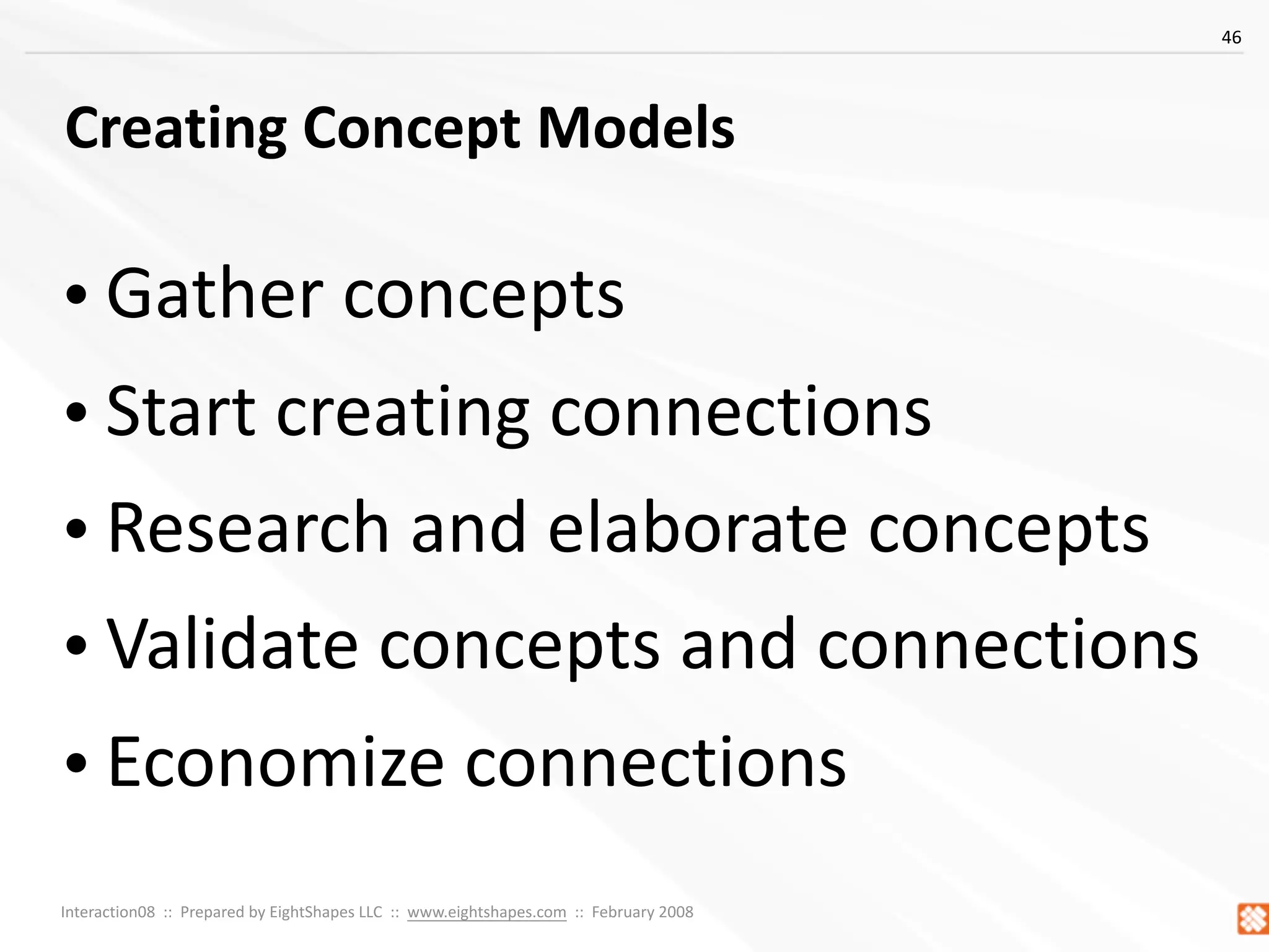 Concept Models ~ Interaction08