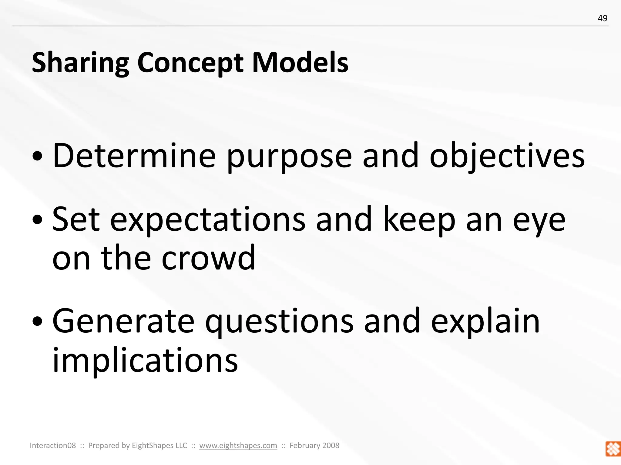 Concept Models ~ Interaction08