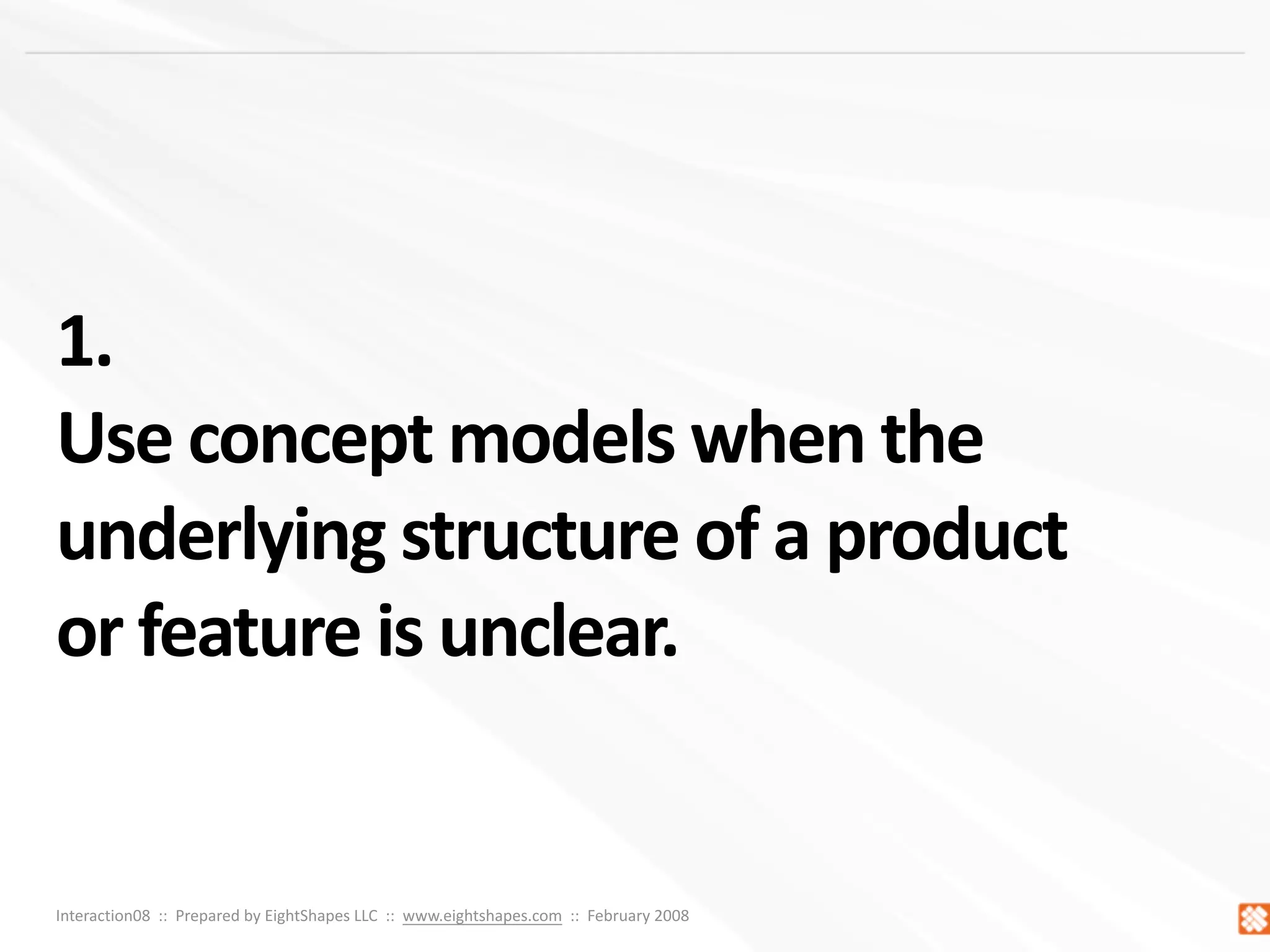 Concept Models ~ Interaction08