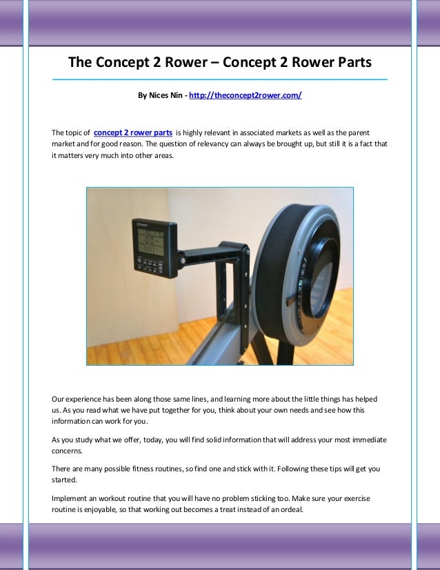 Concept 2 rower parts