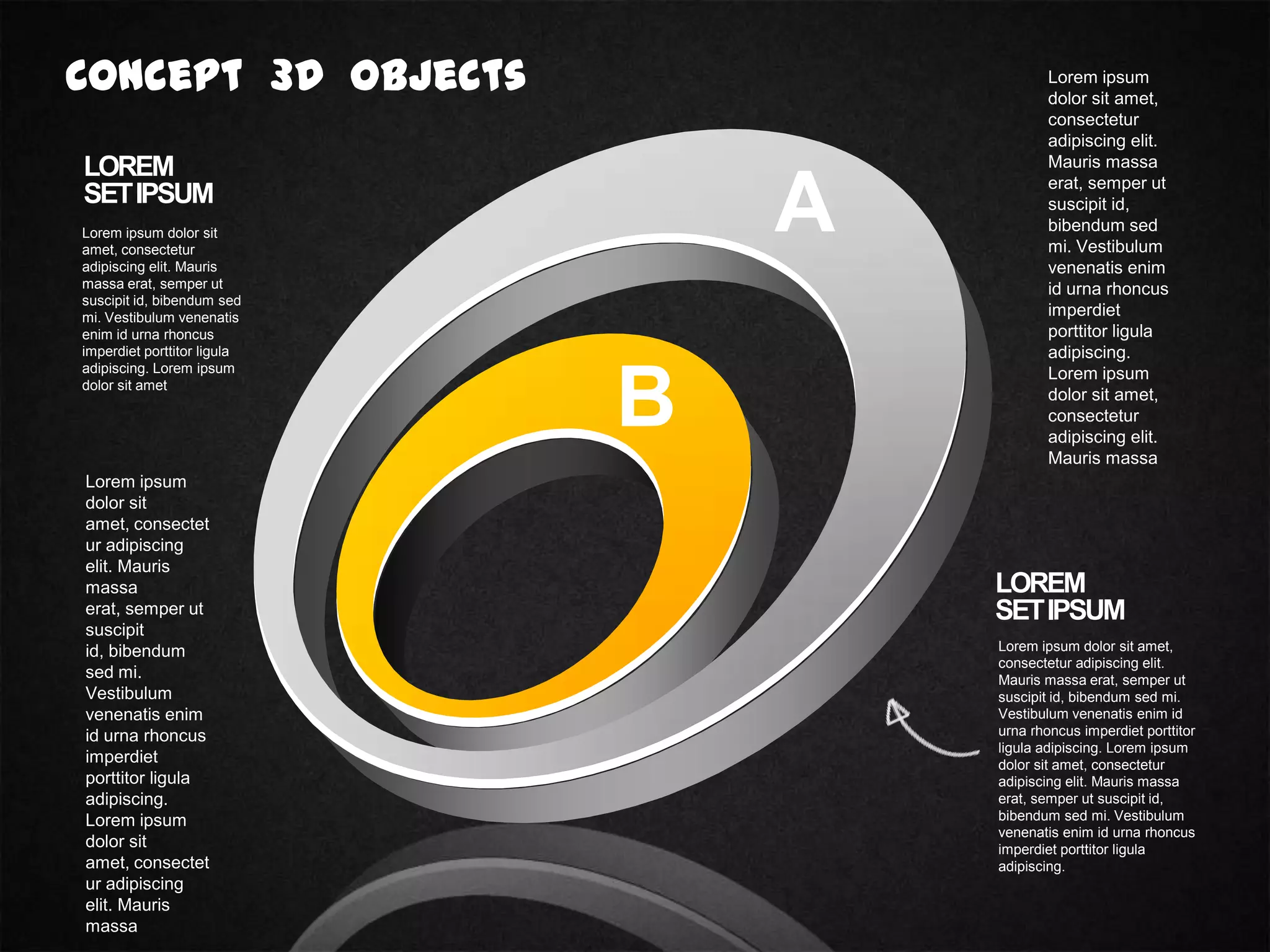 Concept 3D Objects
LOREM
SETIPSUM
Lorem ipsum dolor sit
amet, consectetur
adipiscing elit. Mauris
massa erat, semper ut
suscipit id, bibendum sed
mi. Vestibulum venenatis
enim id urna rhoncus
imperdiet porttitor ligula
adipiscing. Lorem ipsum
dolor sit amet
LOREM
SETIPSUM
Lorem ipsum dolor sit amet,
consectetur adipiscing elit.
Mauris massa erat, semper ut
suscipit id, bibendum sed mi.
Vestibulum venenatis enim id
urna rhoncus imperdiet porttitor
ligula adipiscing. Lorem ipsum
dolor sit amet, consectetur
adipiscing elit. Mauris massa
erat, semper ut suscipit id,
bibendum sed mi. Vestibulum
venenatis enim id urna rhoncus
imperdiet porttitor ligula
adipiscing.
Lorem ipsum
dolor sit amet,
consectetur
adipiscing elit.
Mauris massa
erat, semper ut
suscipit id,
bibendum sed
mi. Vestibulum
venenatis enim
id urna rhoncus
imperdiet
porttitor ligula
adipiscing.
Lorem ipsum
dolor sit amet,
consectetur
adipiscing elit.
Mauris massa
Lorem ipsum
dolor sit
amet, consectet
ur adipiscing
elit. Mauris
massa
erat, semper ut
suscipit
id, bibendum
sed mi.
Vestibulum
venenatis enim
id urna rhoncus
imperdiet
porttitor ligula
adipiscing.
Lorem ipsum
dolor sit
amet, consectet
ur adipiscing
elit. Mauris
massa
A
B
 