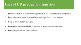 Concept and application of cd and ces production function in resource ...