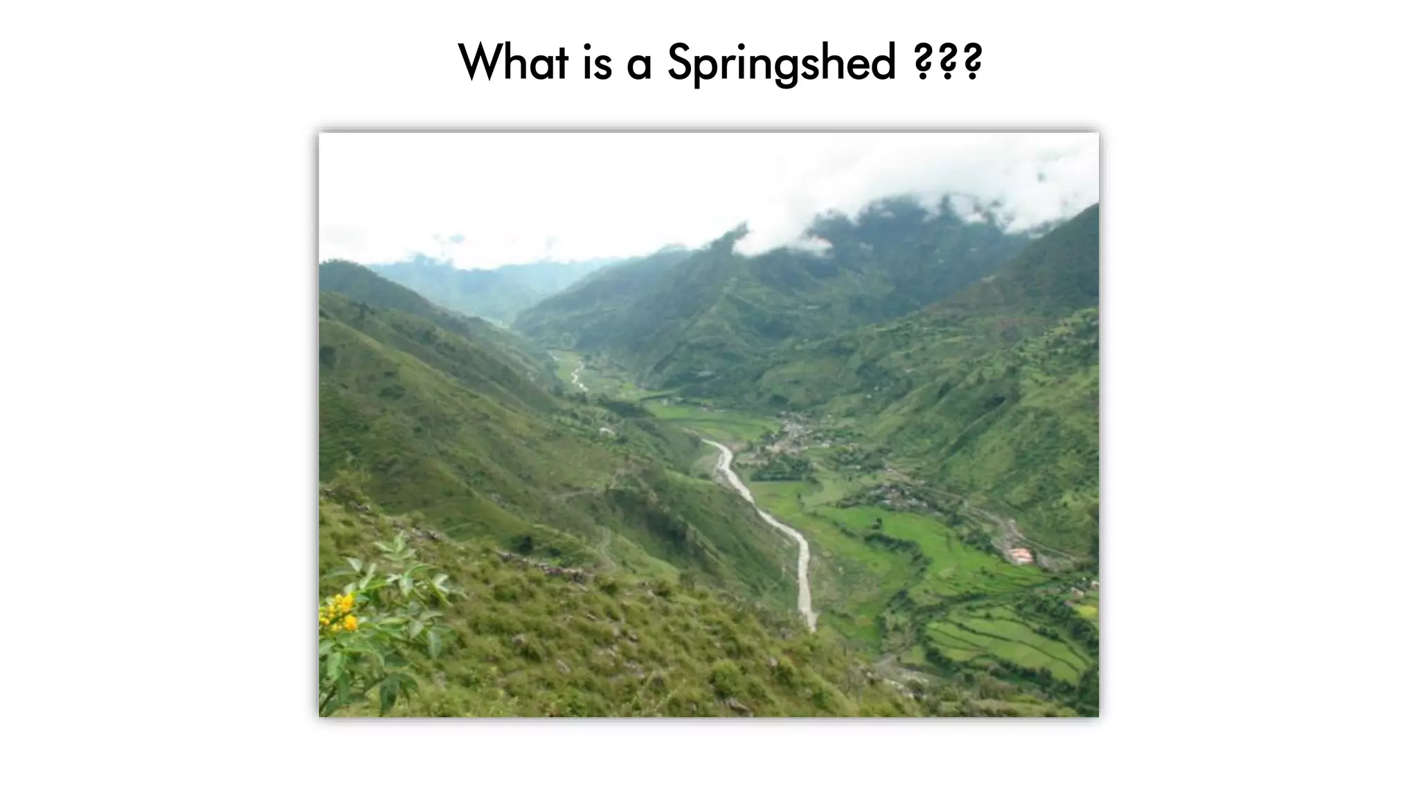 What is a Springshed ???
 