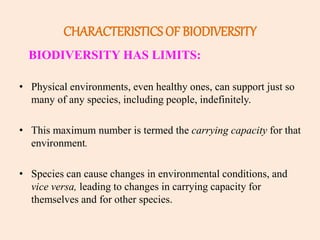 Concept and characteristics of biodiversity