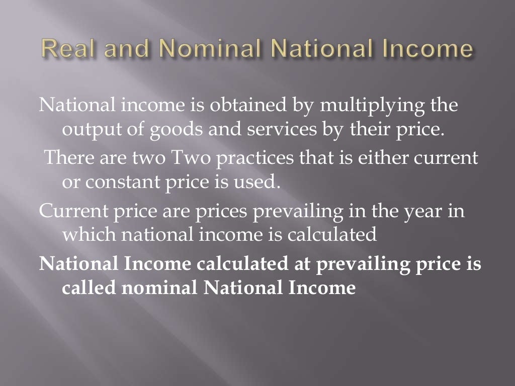 Definition Of National Income