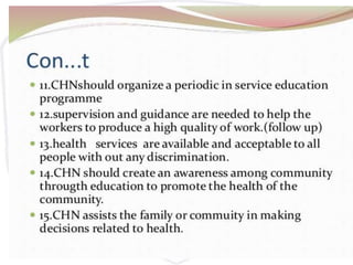 Concept and scope of community health nursing