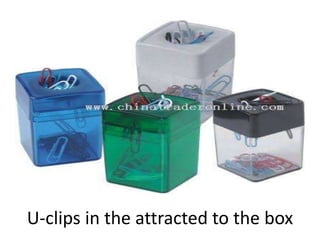 U-clips in the attracted to the box
 