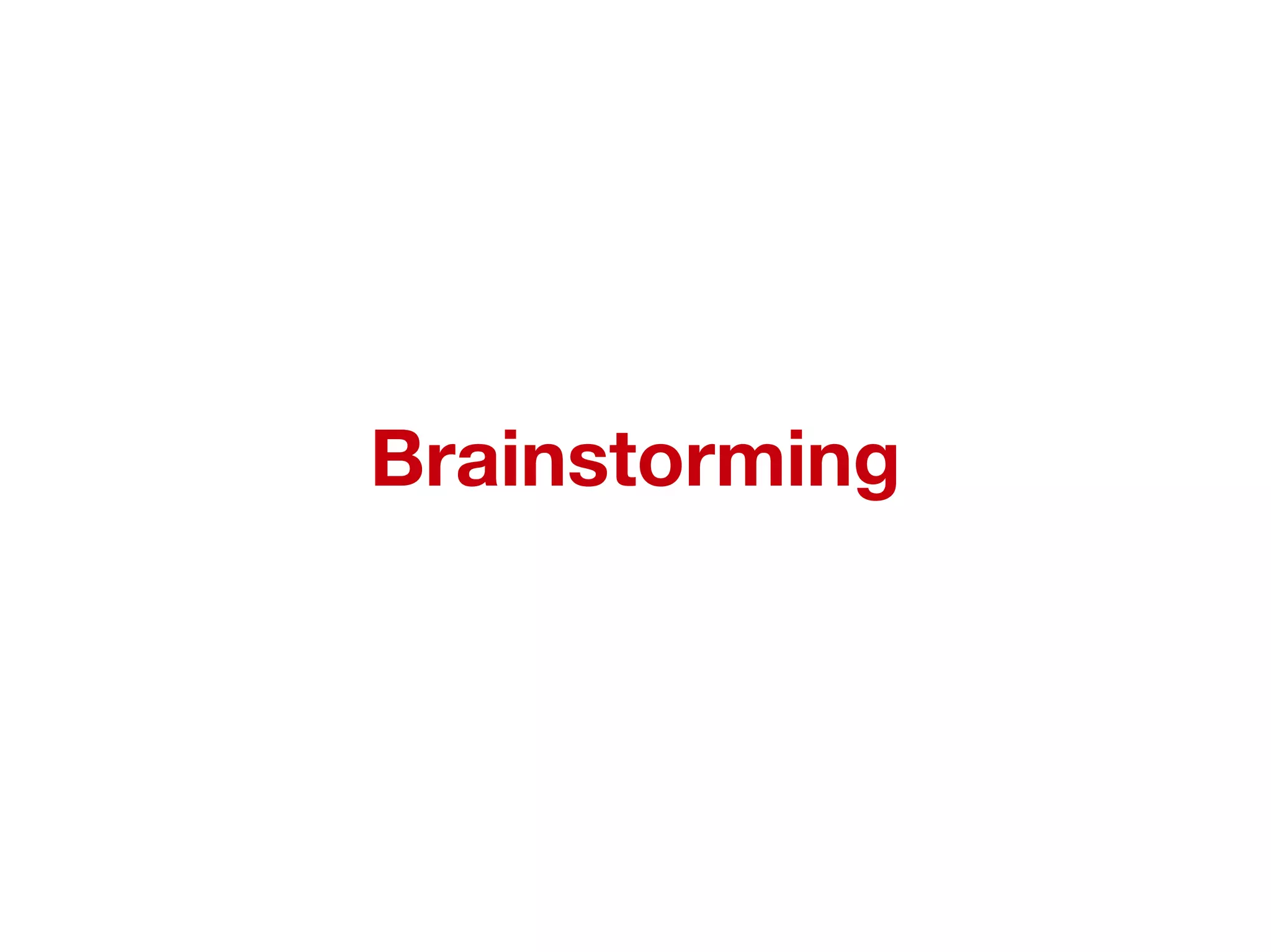 Brainstorming 
