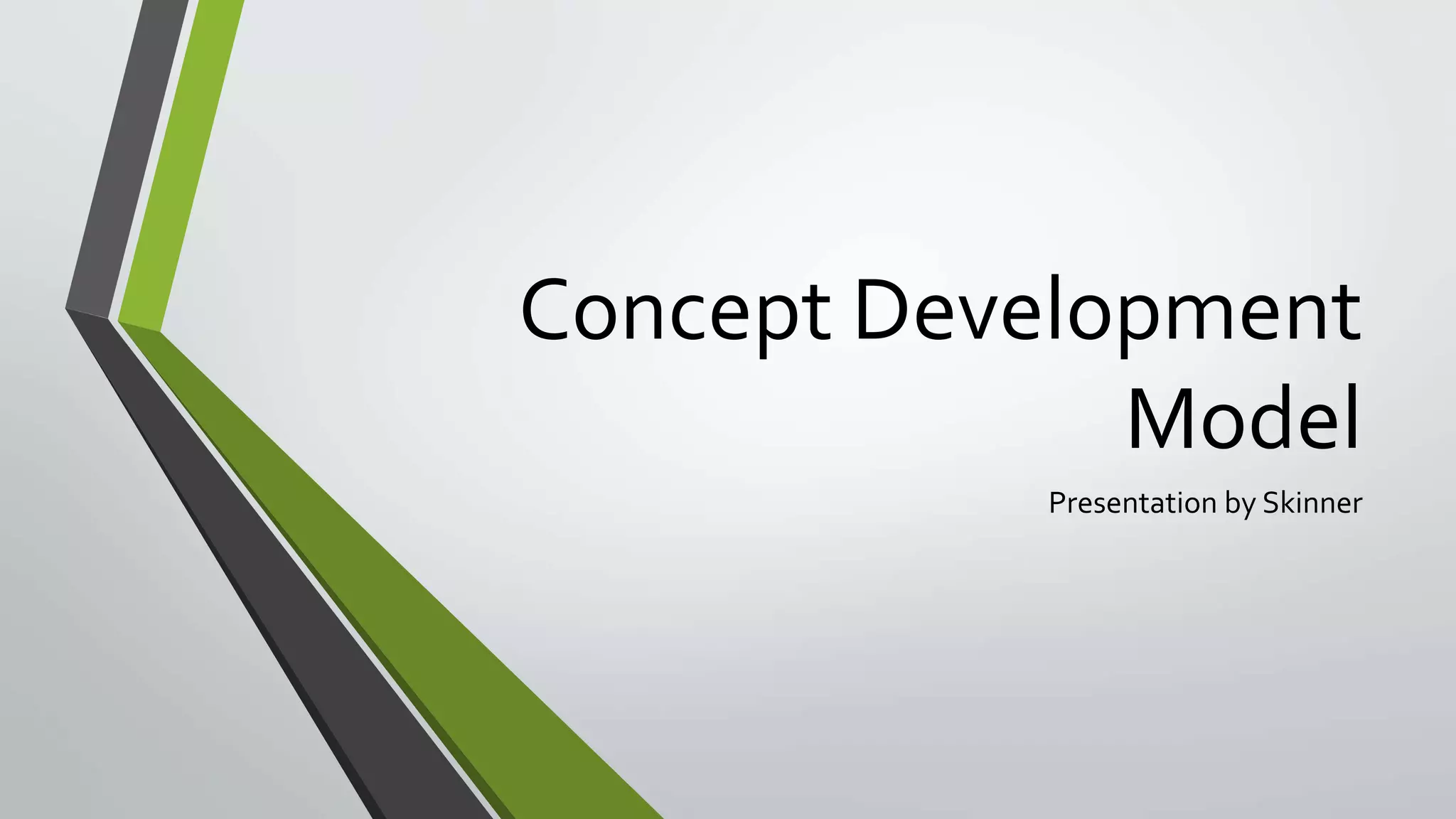 Concept Development
Model
Presentation by Skinner