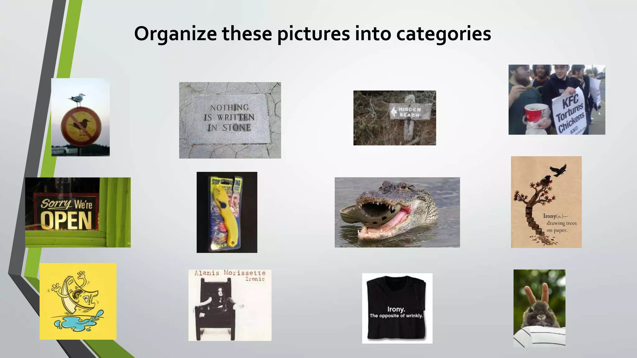 Organize these pictures into categories