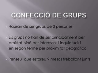 Es presenta per escrit i oralment