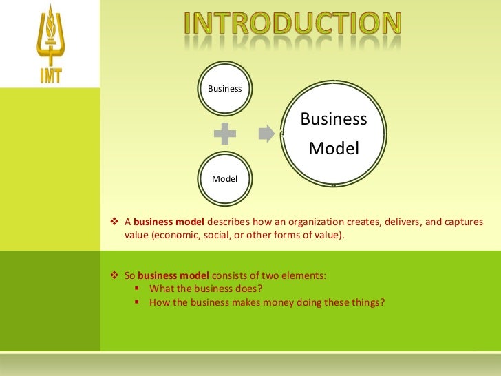 Concept And Evolution Of Business Models
