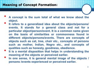 The Meaning of Concepts 
