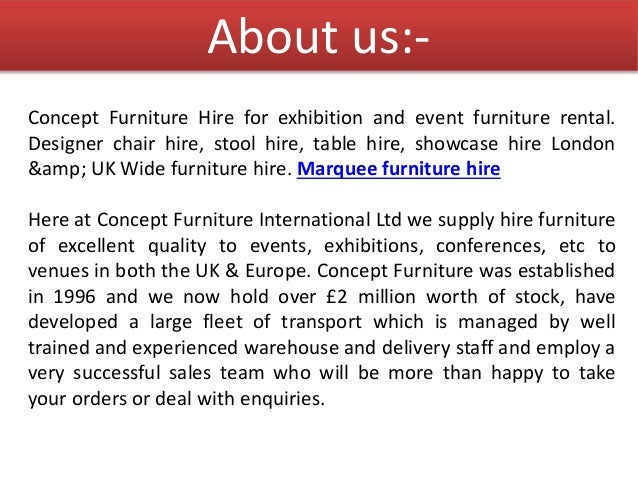 concept furniture marquee furniture hire