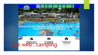 Site web : camping
 