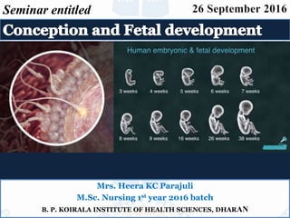 Mrs. Heera KC Parajuli
M.Sc. Nursing 1st year 2016 batch
B. P. KOIRALA INSTITUTE OF HEALTH SCIENCES, DHARAN
Seminar entitled
 