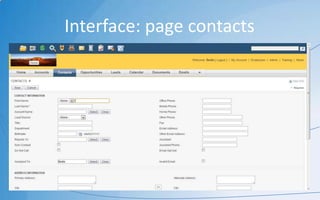 Contraintes au cours du développementLimite du temps / Etude du .Net: C#, ASP…  Démission du chef de projet. Pour palier ces contraintes, nous avons décidé de déployer un CRM Open Source (SplendidCRM) puis de le modifier en injectant un module personnalisé.