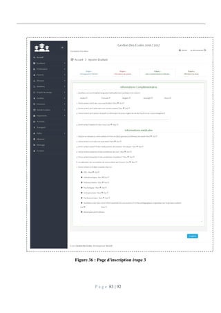 P a g e 83 | 92
Figure 36 : Page d'inscription étape 3
 