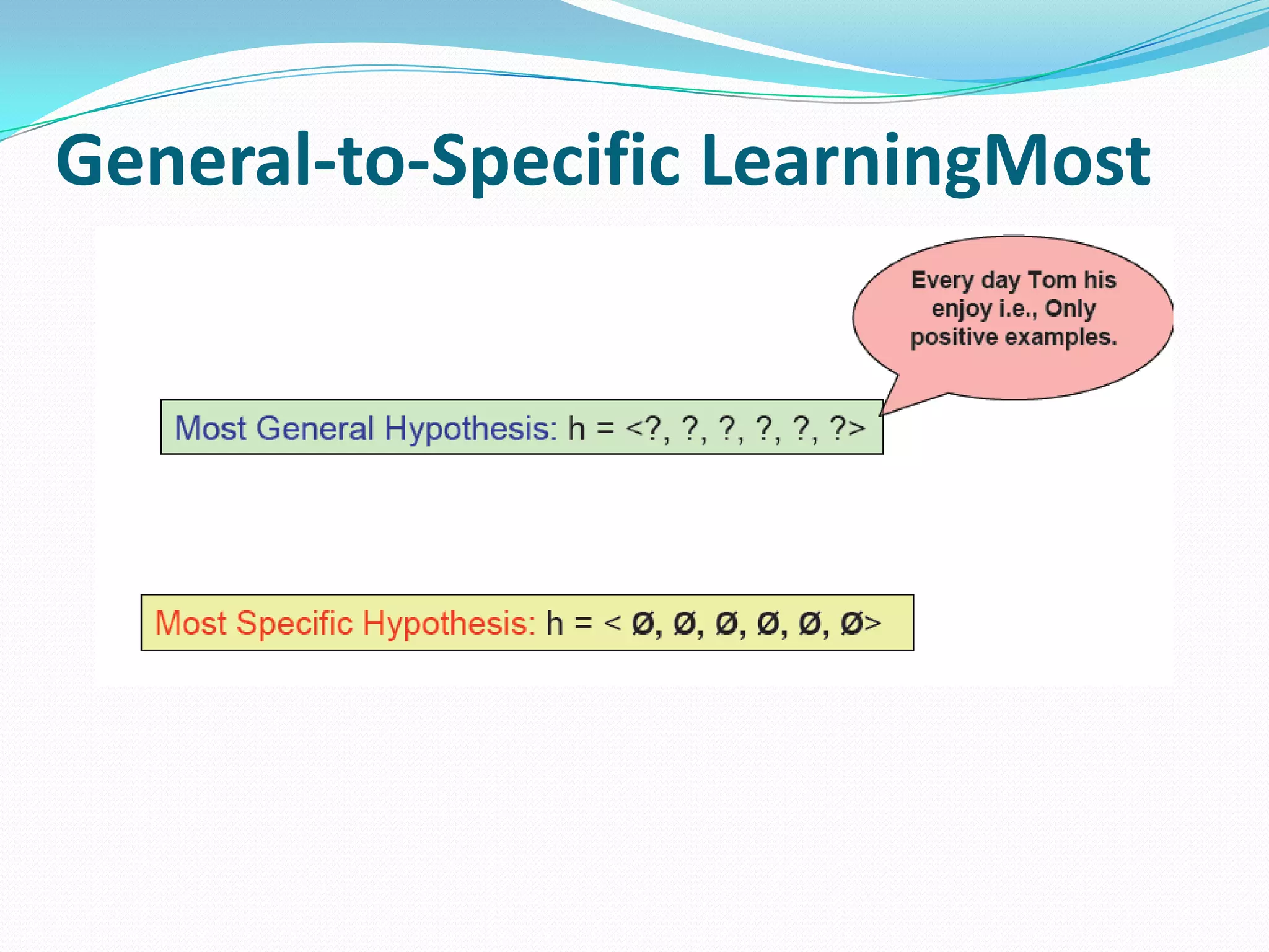 General-to-Specific LearningMost
 